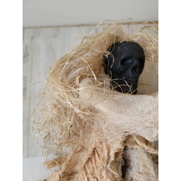 Glitter skeleton hanging Grim Reaper Halloween scary pop decor - Picture 4 of 14